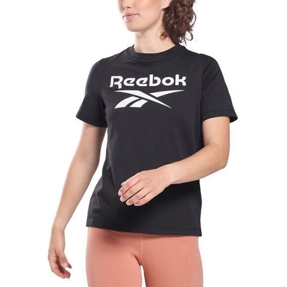 NWT Reebok Plus Size Short Sleeve Logo Graphic T-Shirt Black 2X - Picture 1 of 10
